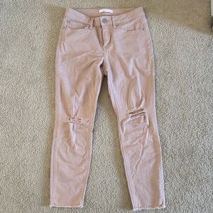 LC Lauren Conrad Light Pink Ankle Jeans